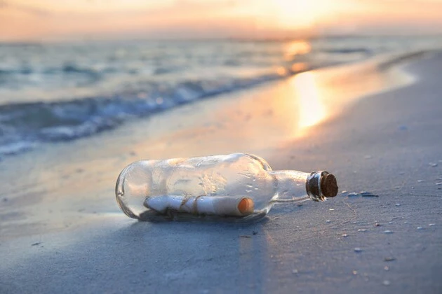 Image result for empty bottle at the shoreline